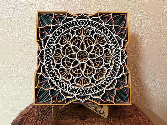 Layered artwork - Elegant Multi-Layered Wall Art