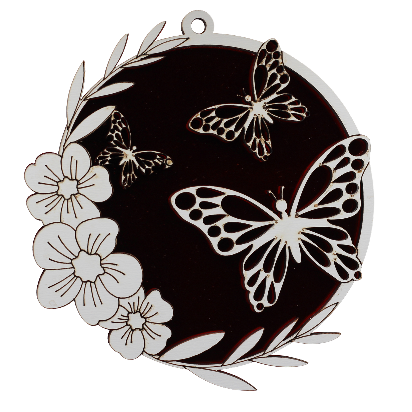 Butterfly Red Mirror Ornament