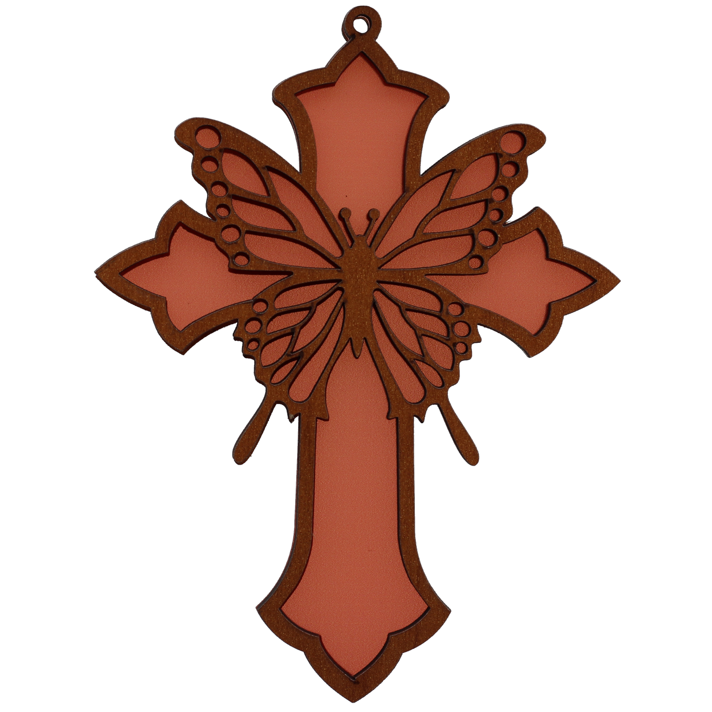Butterfly Cross Suncatcher Ornament