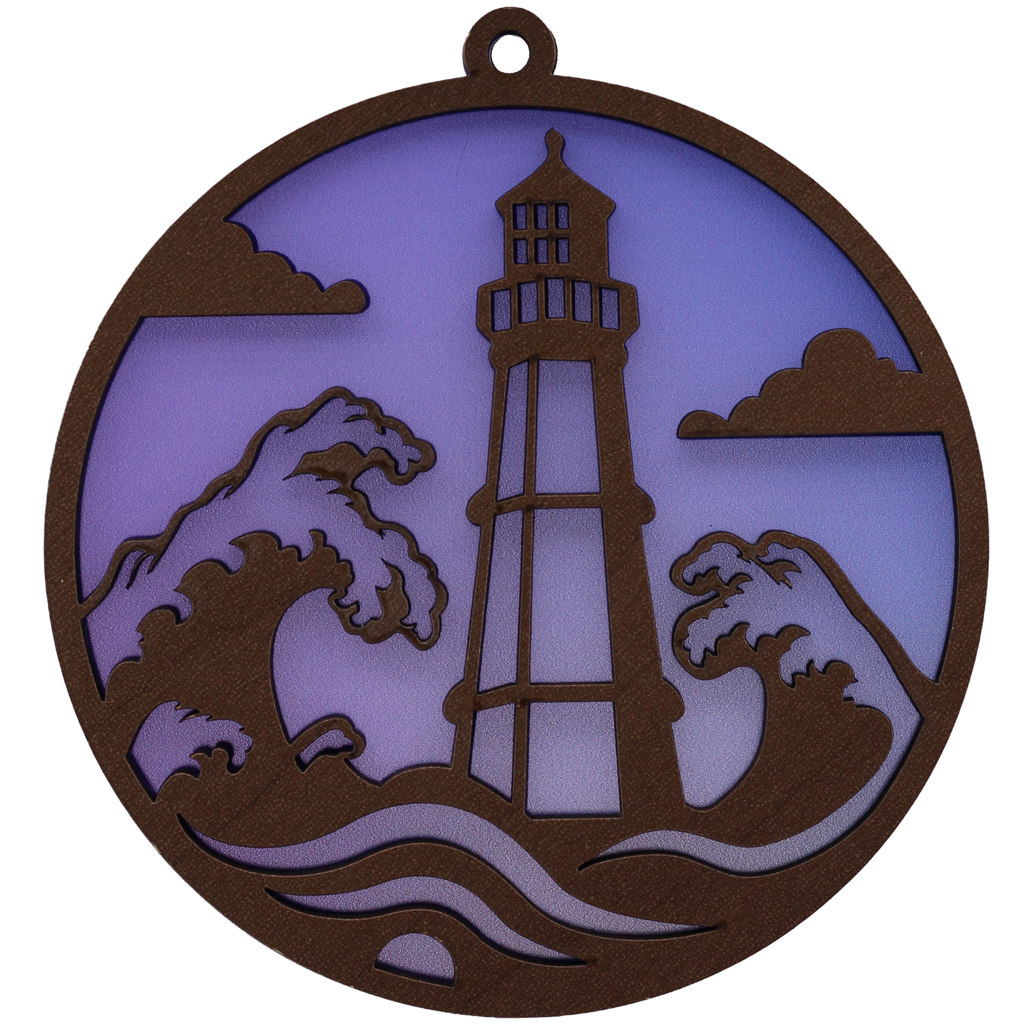 Lighthouse on the Seas Suncatcher Ornament