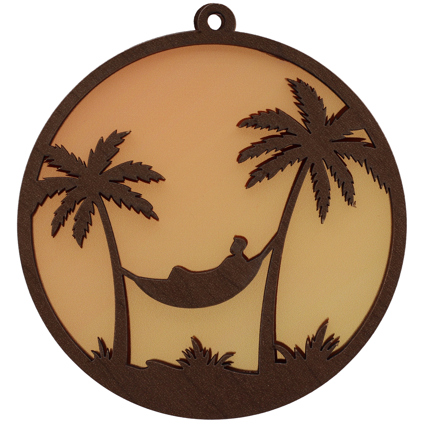 Hammock on Palm Trees Suncatcher Ornament