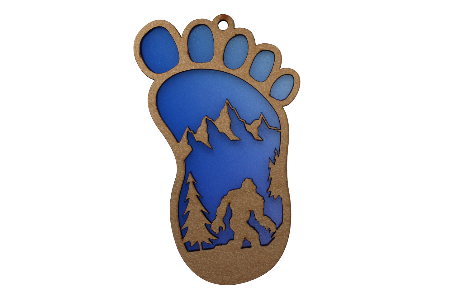 Yeti Footprint Suncatcher Ornament