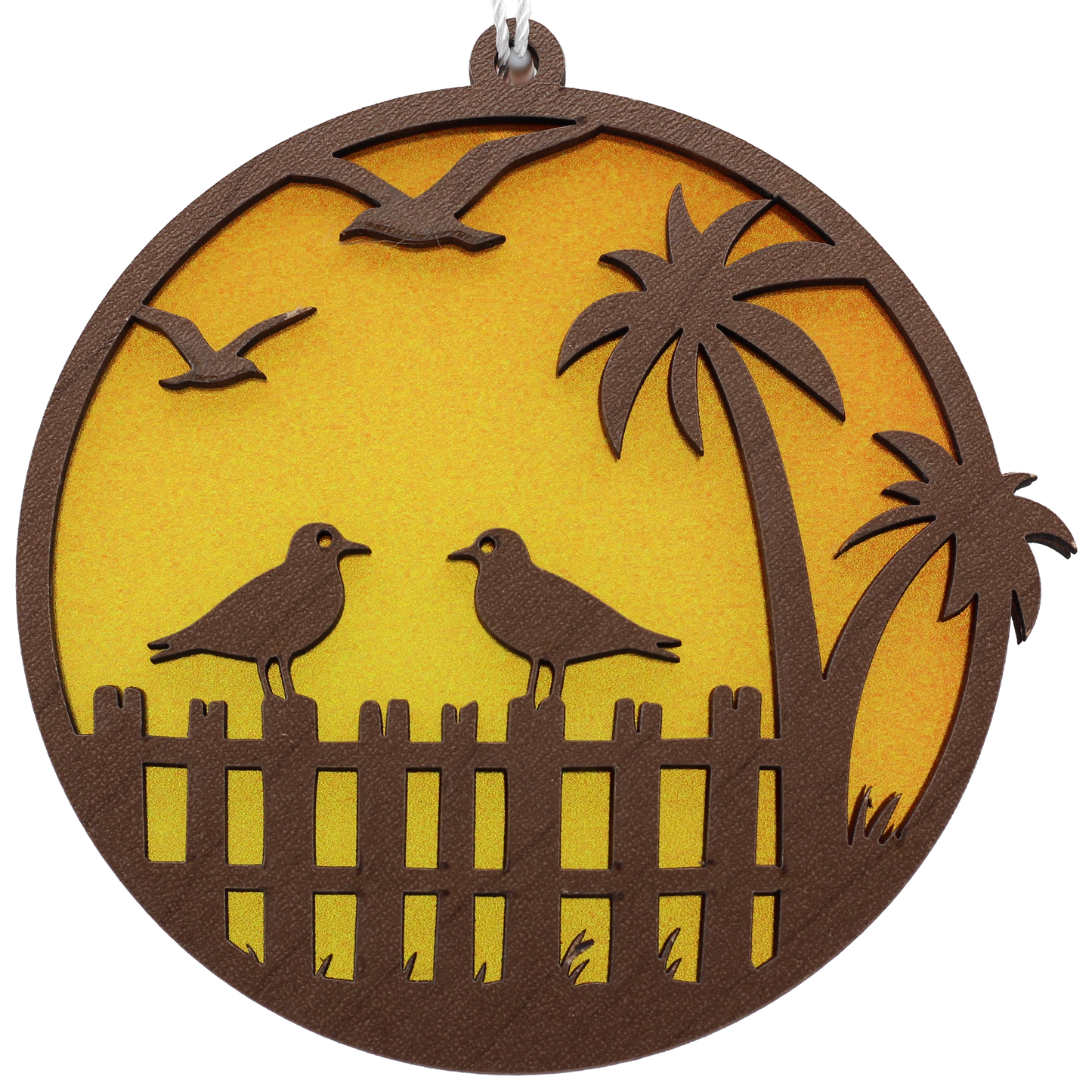 Birds on a Fence Suncatcher Ornament