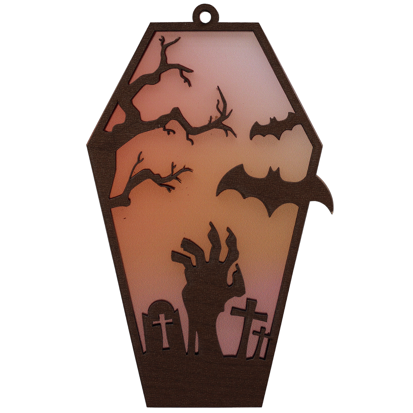 Hand Rising from Grave Suncatcher Ornament