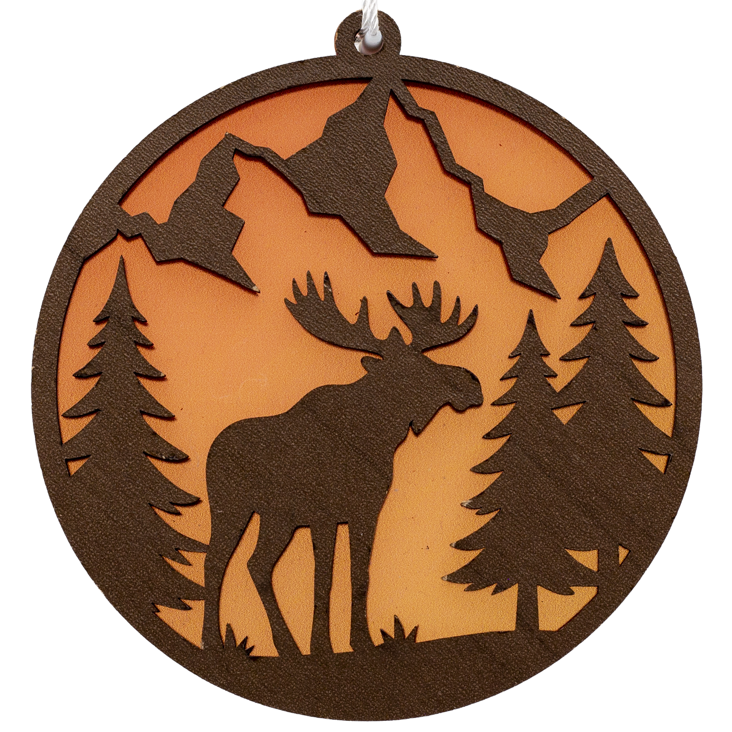 Moose in the Mountains Suncatcher Ornament