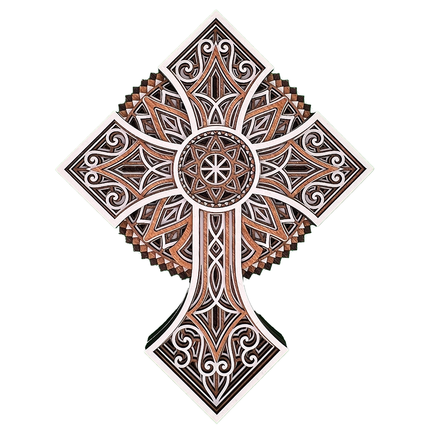 Layered Wooden Cross - Haven