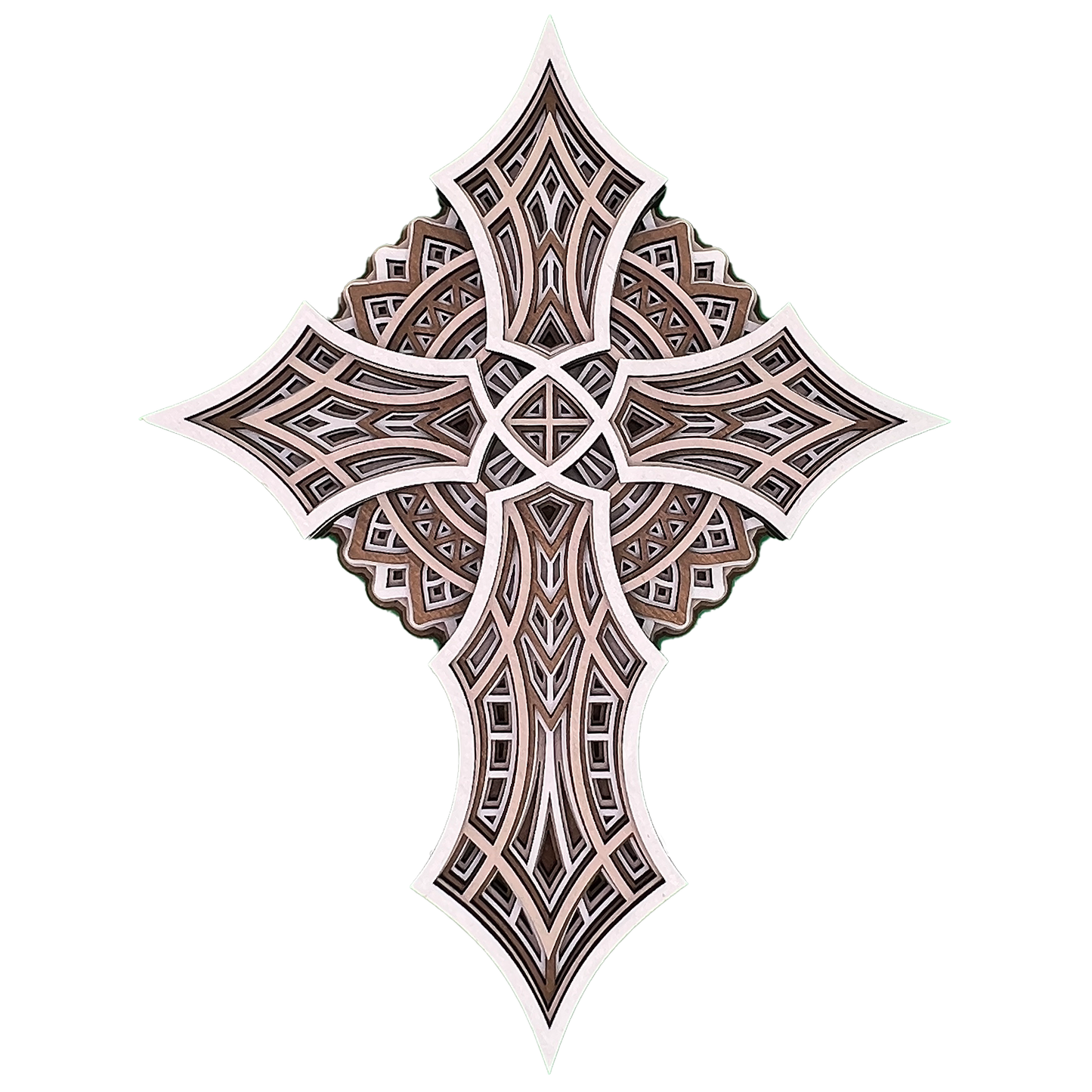 Layered Wooden Cross - Comfort