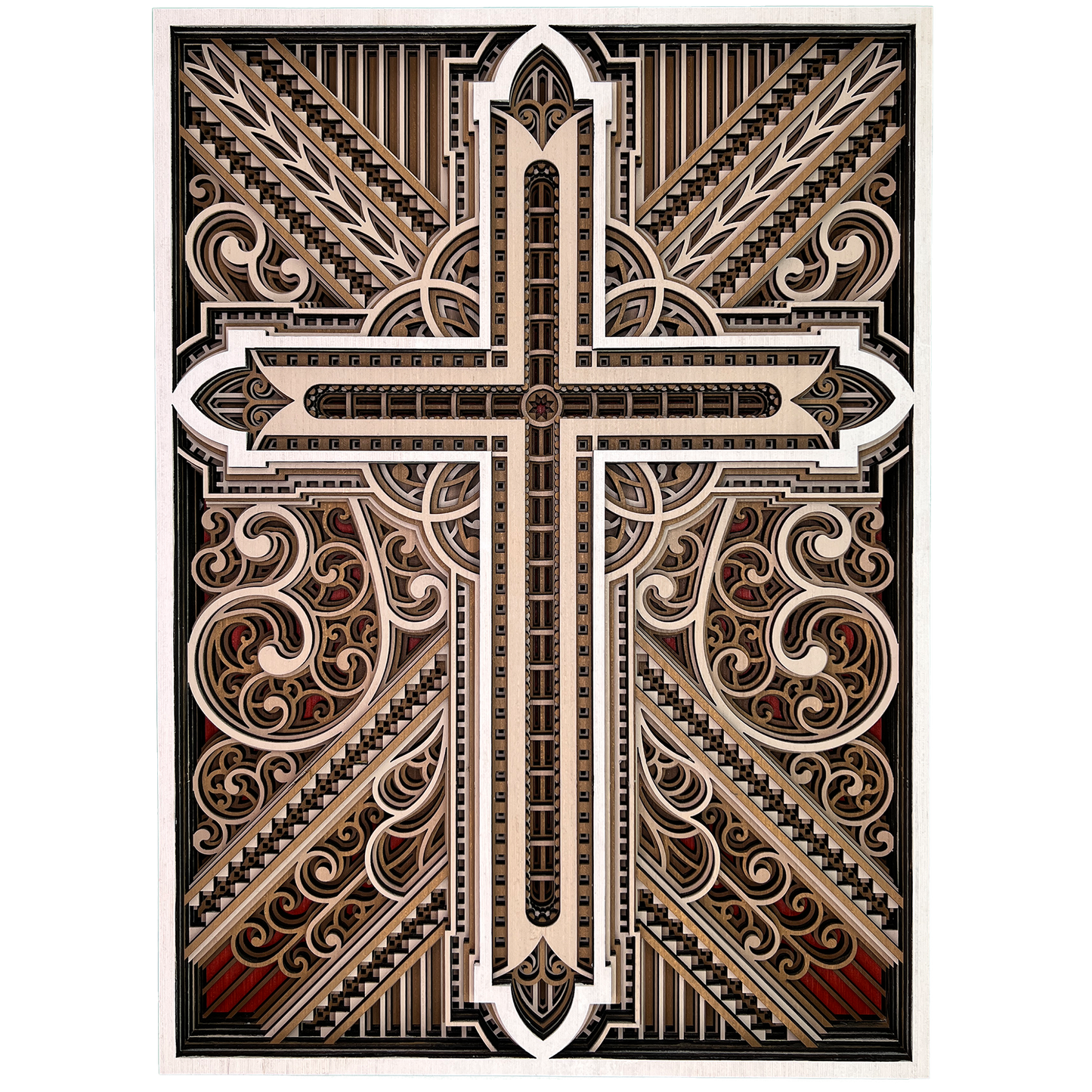Radiant Grace Wooden Cross Home Décor