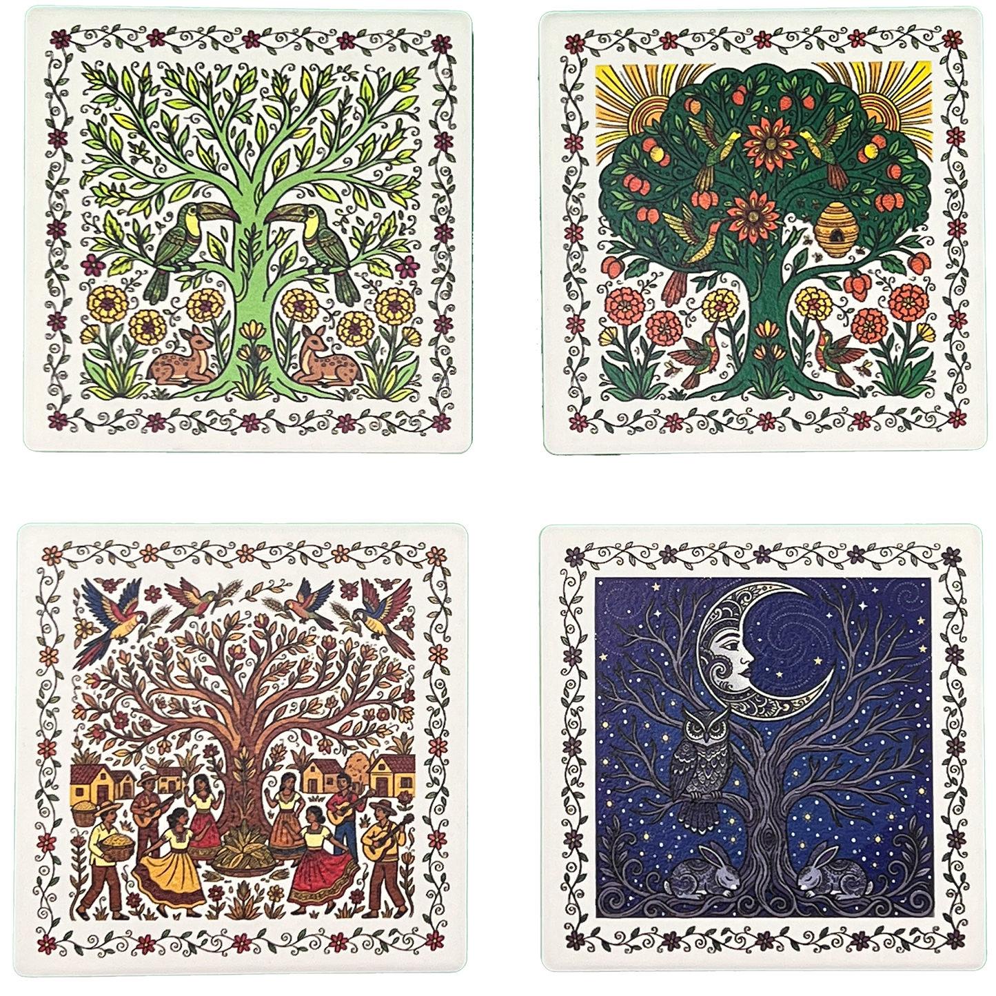Amate The Cycle of Life Coasters