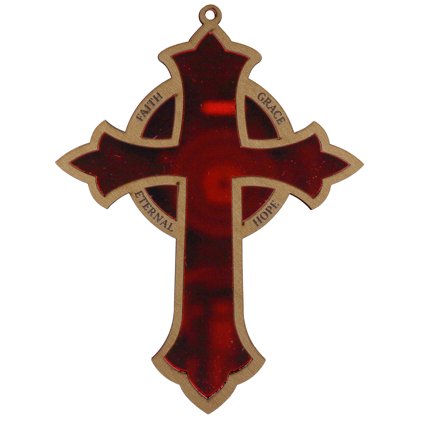Eternal Faith Red Mirror Ornament