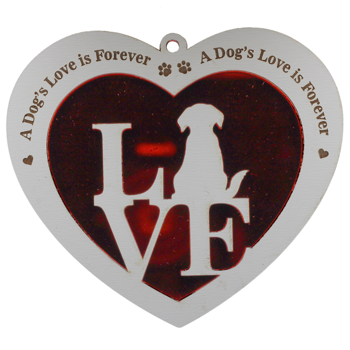 Dog's Love Red Mirror Ornament