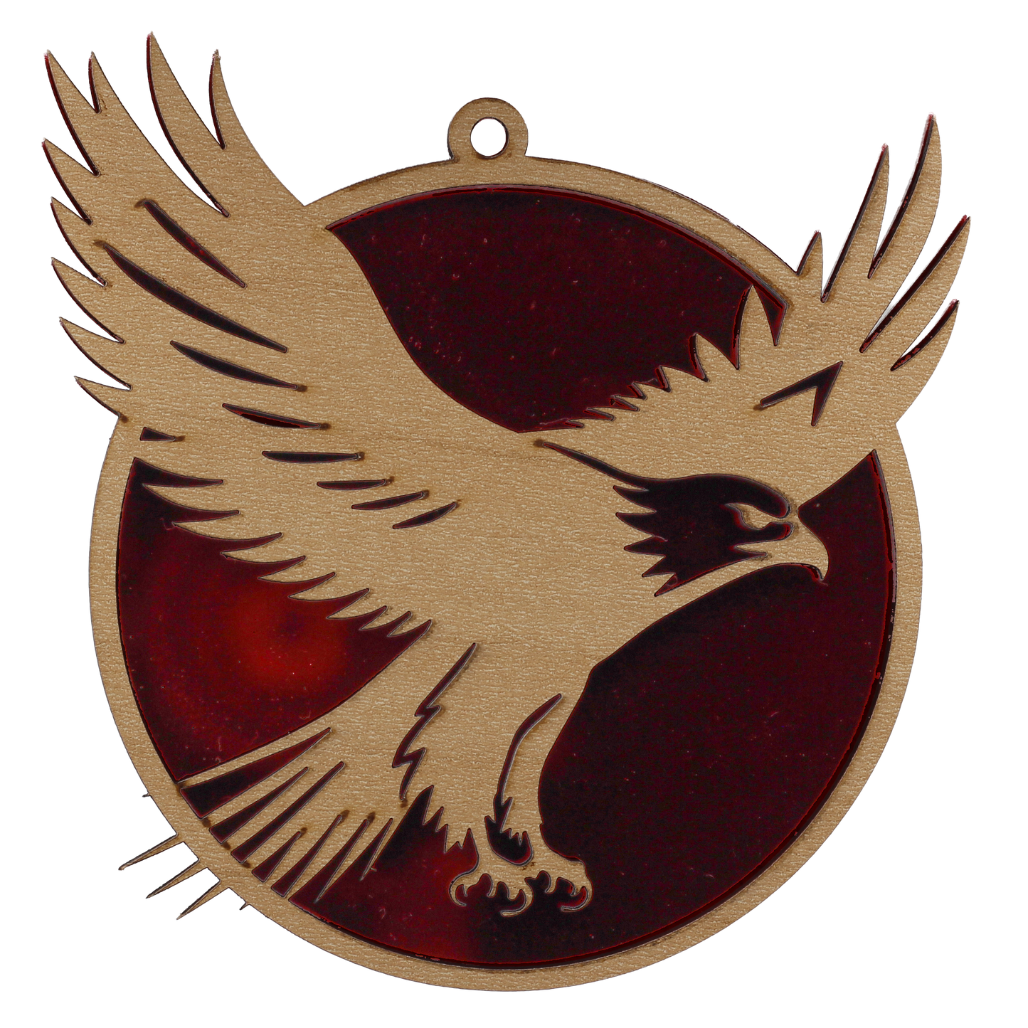 Mighty Eagle Red Mirror Ornament