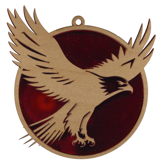 Mighty Eagle Red Mirror Ornament