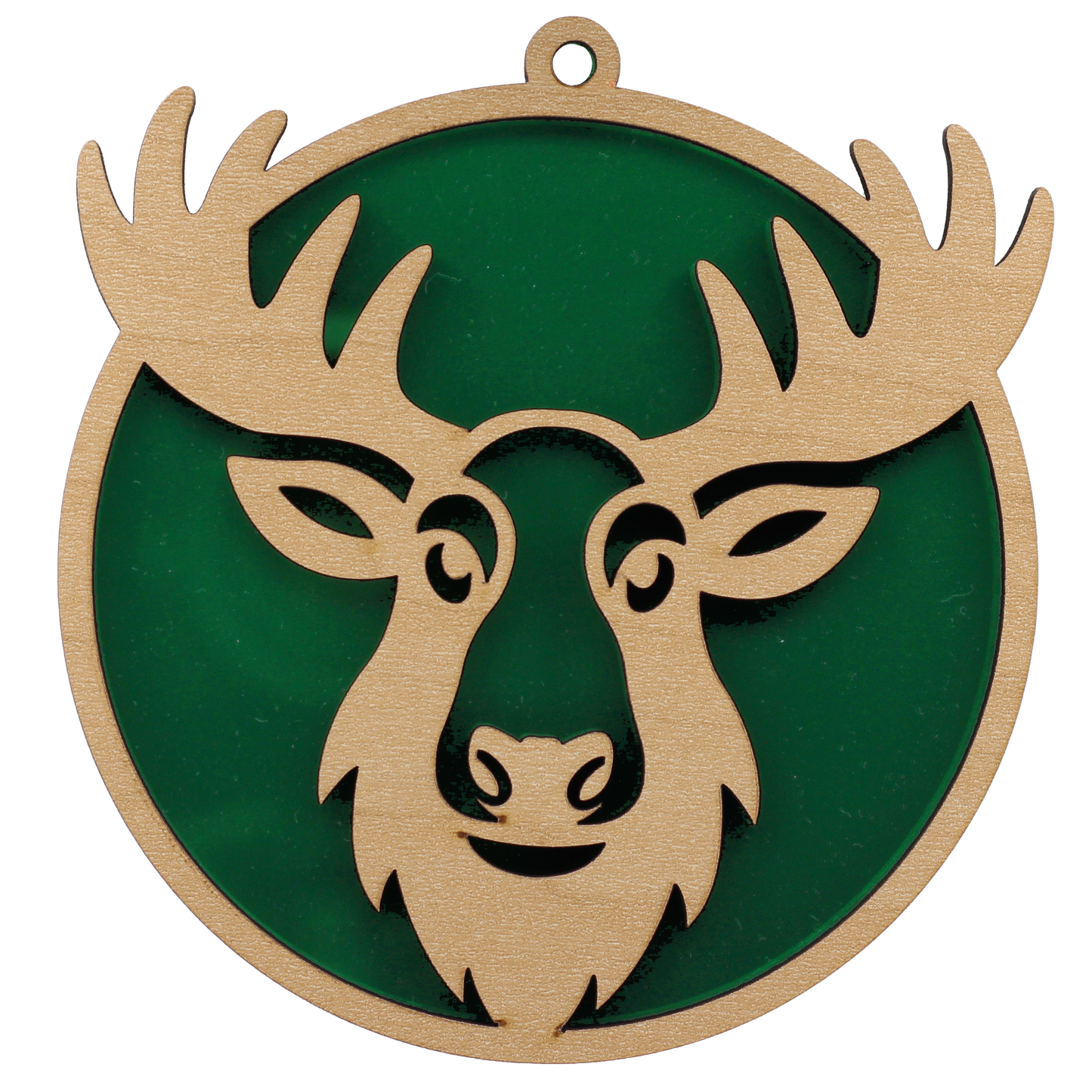 Moose Green Mirror Ornament