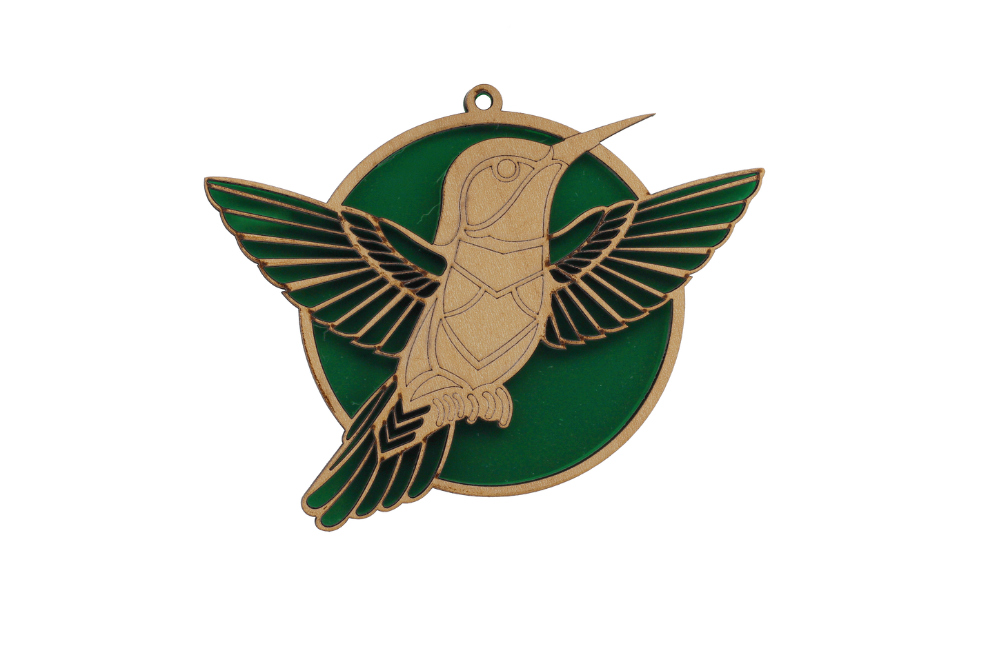 Hummingbird (A) Green Mirror Ornament