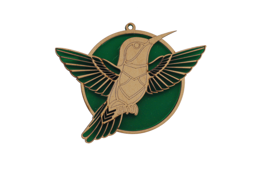 Hummingbird (A) Green Mirror Ornament