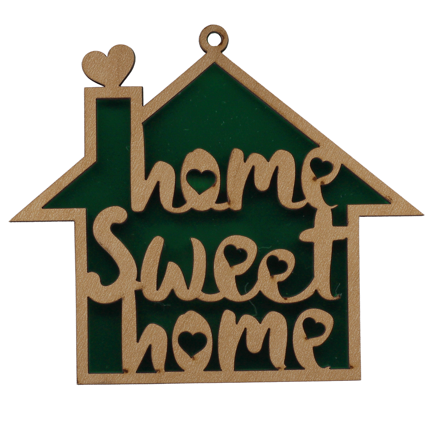 Home Sweet Home Green Mirror Ornament