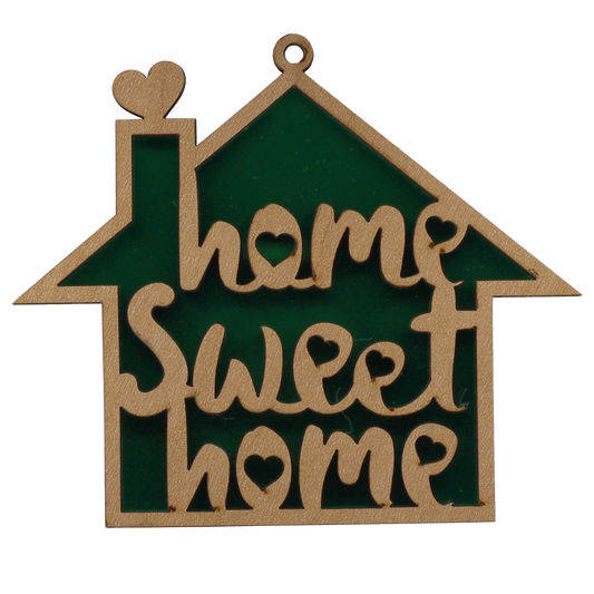 Home Sweet Home Green Mirror Ornament