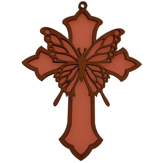 Butterfly Cross Suncatcher Ornament