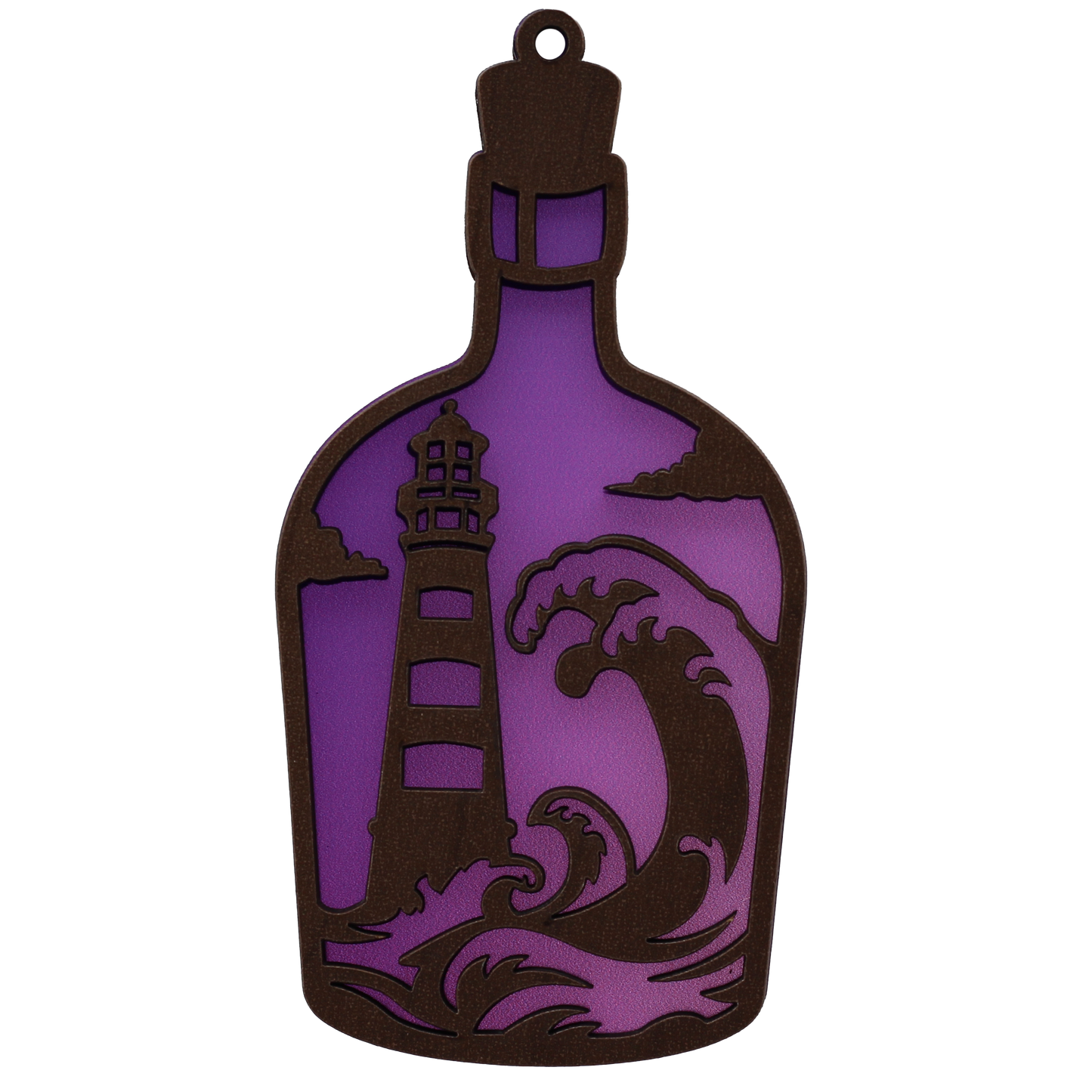 Bottled Lighthouse Suncatcher Ornament