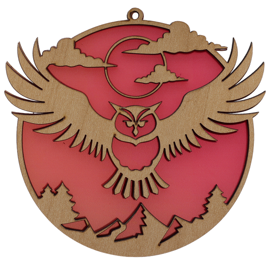 Soaring Owl Suncatcher Ornament