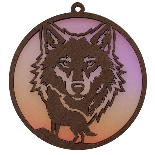 Wolf Suncatcher Ornament