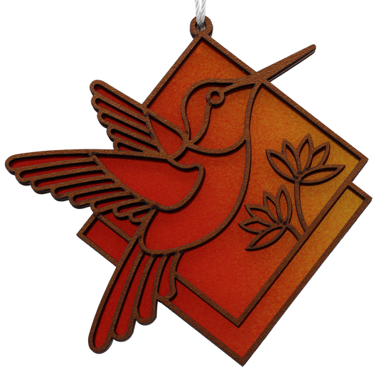 Hummingbird Diamond Suncatcher Ornament