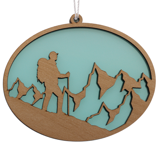 Hiking Mountains Suncatcher Ornament