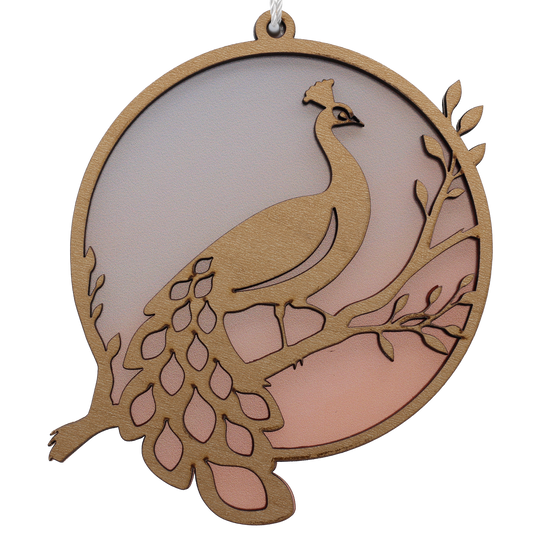 Peacock Suncatcher Ornament