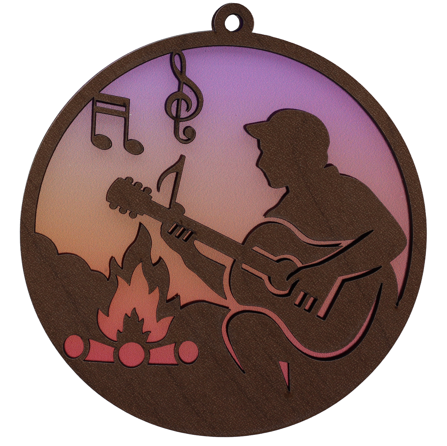 Camping Tunes Suncatcher Ornament