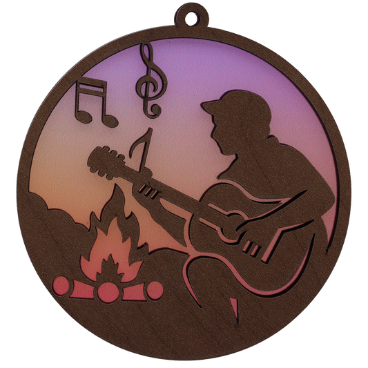 Camping Tunes Suncatcher Ornament