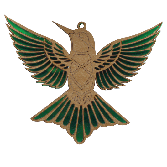 Hummingbird (B) Green Mirror Ornament