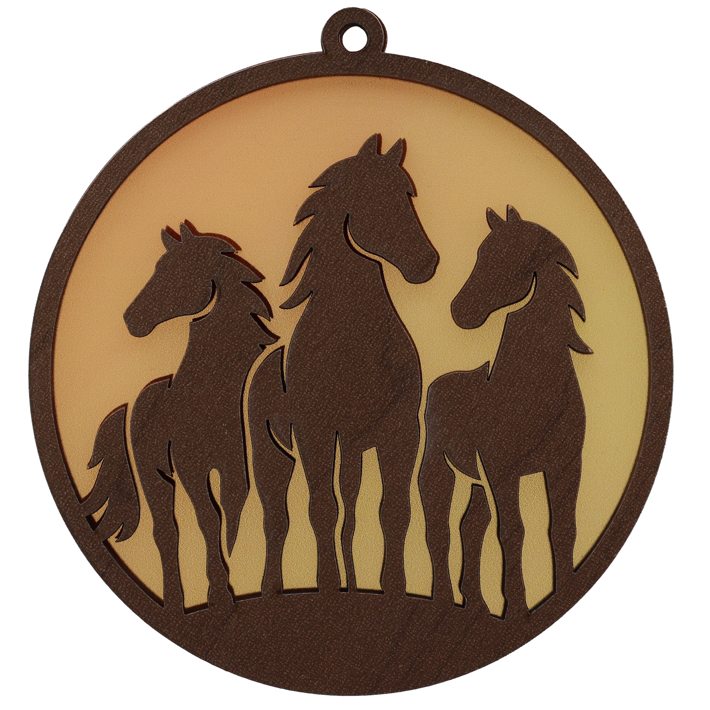 Three Horses Suncatcher Ornament