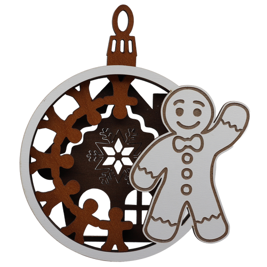 Gingerbread Man Layered Ornament
