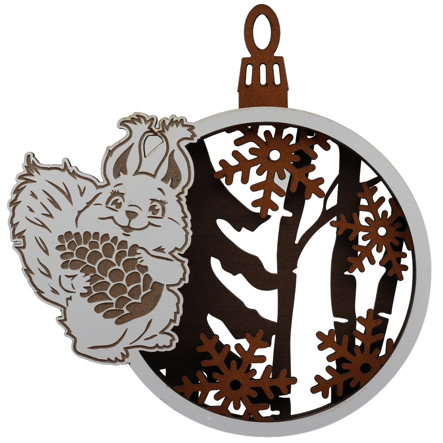 Squirrel Layered Ornament
