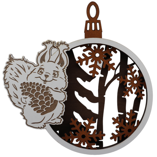 Squirrel Layered Ornament