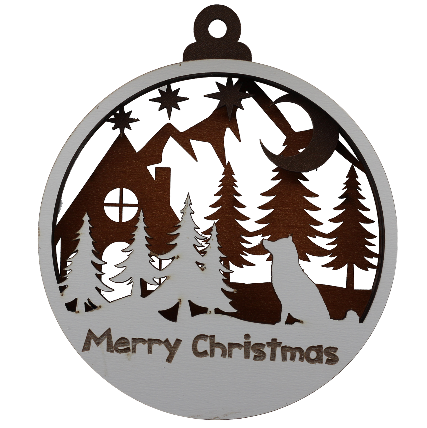 Fox in the Woods Layered Ornament
