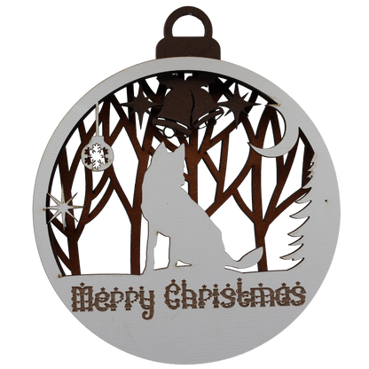 Sitting Dog Layered Ornament