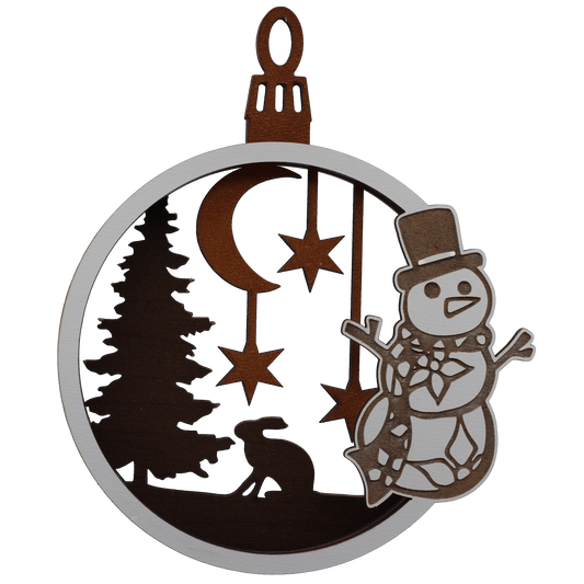 Snowman Layered Ornament