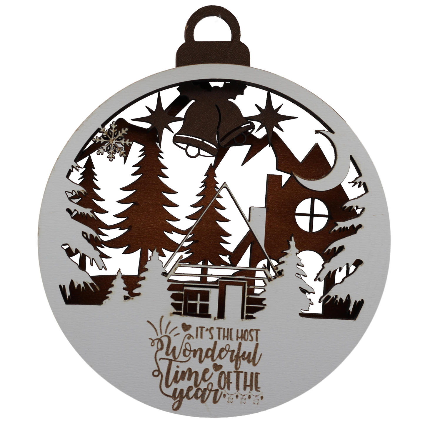 Cabin in the Woods Layered Ornament