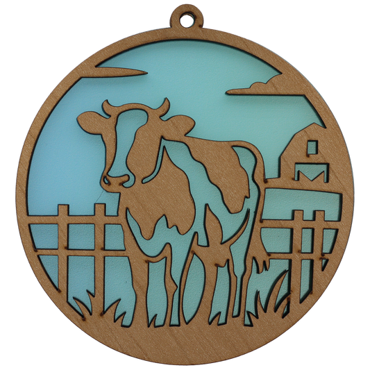 Cow Suncatcher Ornament