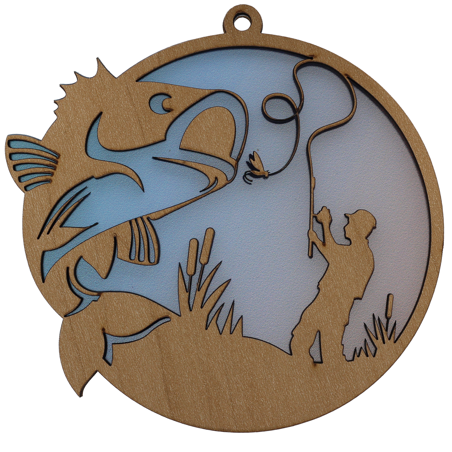 Fishing (B) Suncatcher Ornament