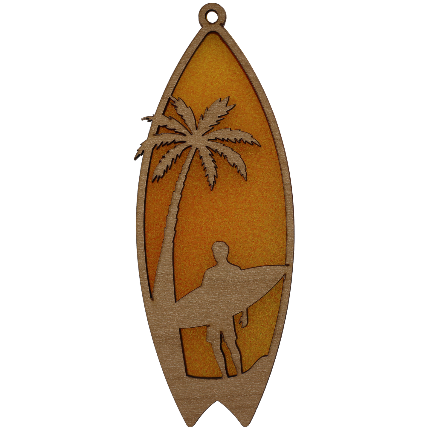 Man Surfing Surfboard Suncatcher Ornament