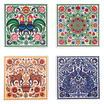 Polish Wycinanki Coasters