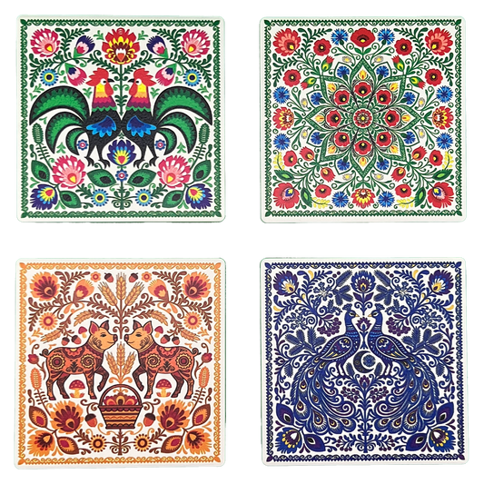 Polish Wycinanki Coasters