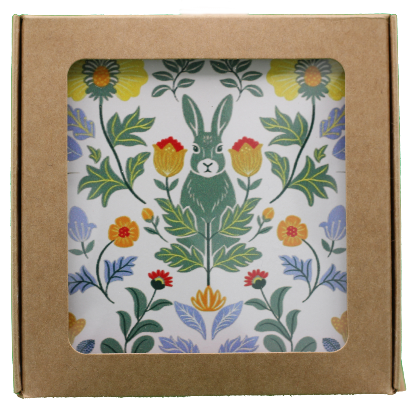 Swedish Kurbits and Rosemaling Folk Art Coasters