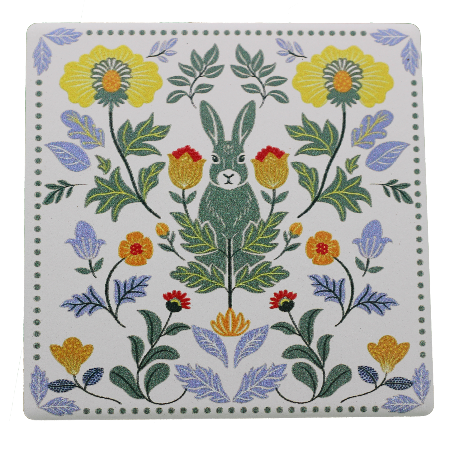 Swedish Kurbits and Rosemaling Folk Art Coasters