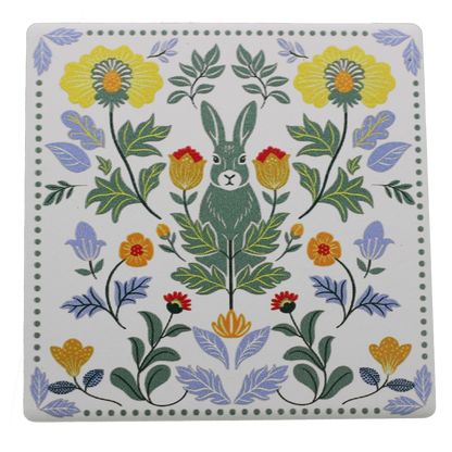 Swedish Kurbits and Rosemaling Folk Art Coasters
