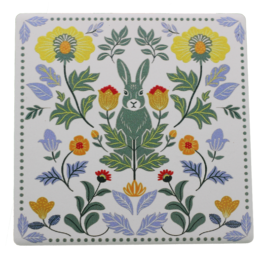 Swedish Kurbits and Rosemaling Folk Art Coasters