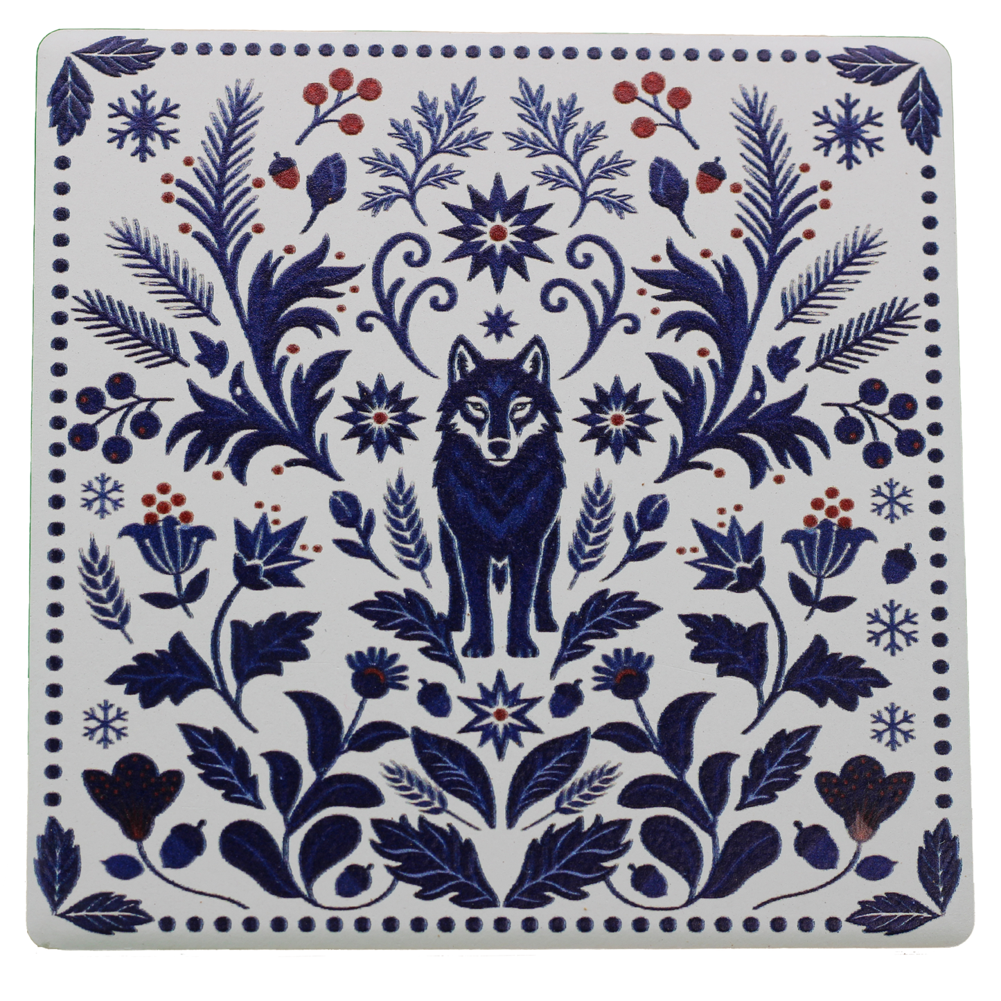 Swedish Kurbits and Rosemaling Folk Art Coasters